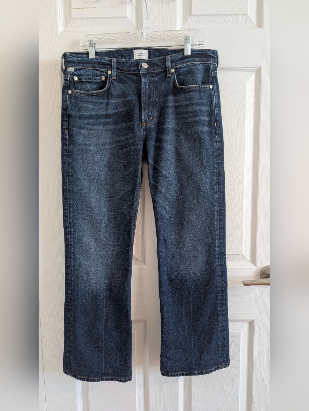 Citizens of Humanity Genova Straight Leg Jeans Dark Wash Blue Quiet Luxury - 29